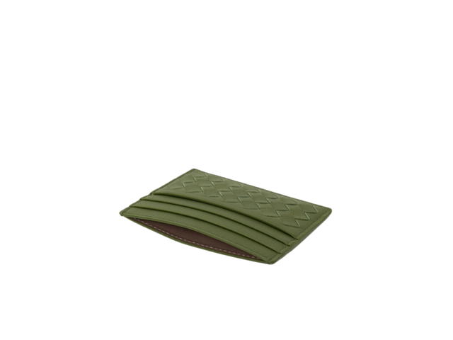 Bottega Veneta Bottega Veneta Intrecciato Classic Card Wallet In Calfskin Leather Khaki - view 3