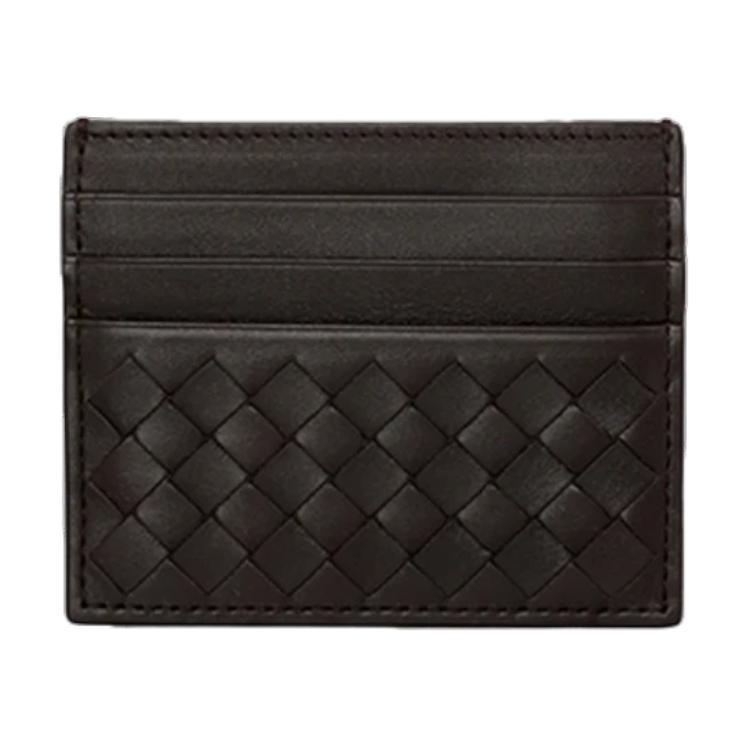 Bottega Veneta Bottega Veneta Intrecciato Leather Card Holder Men's Brown