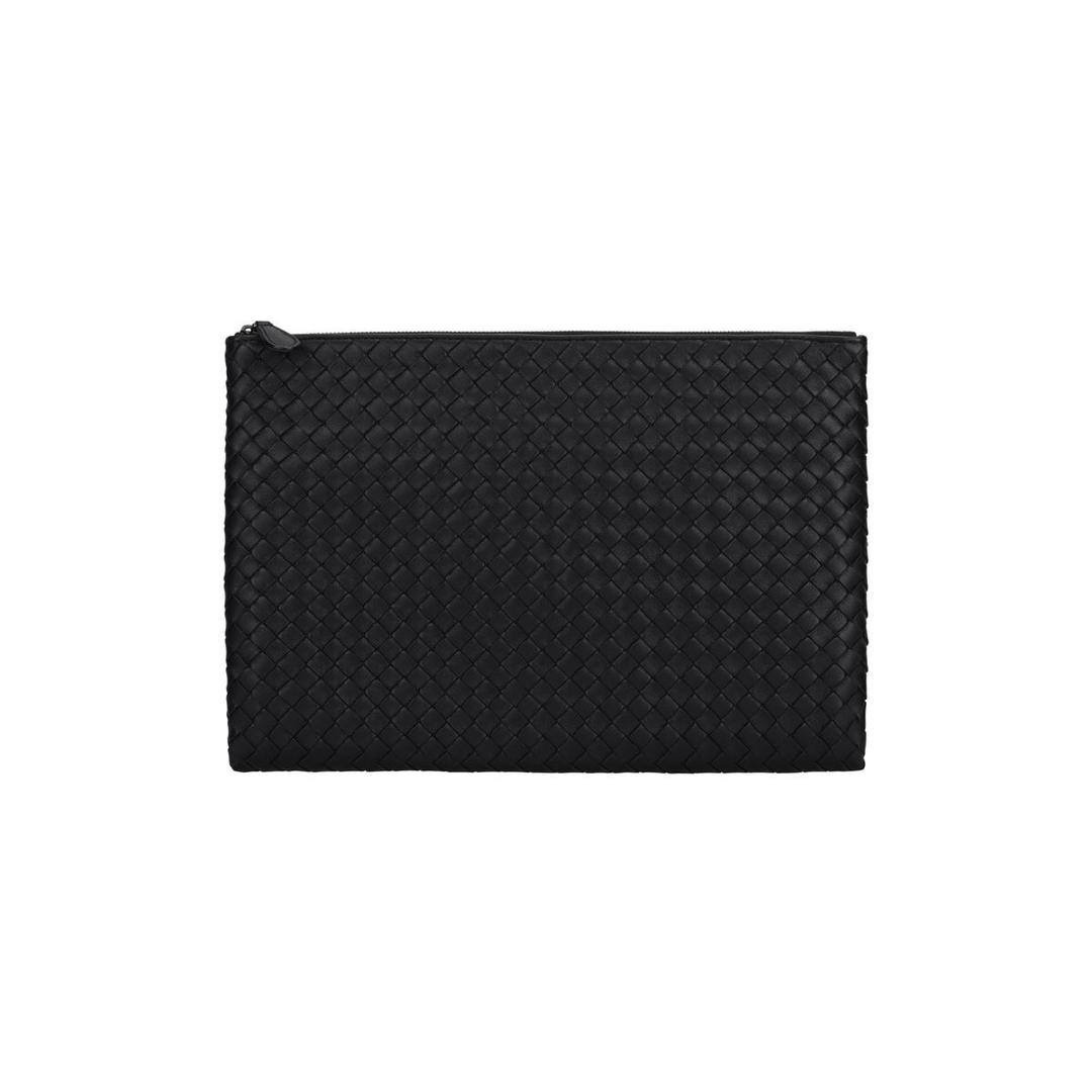 Bottega Veneta Bottega Veneta Intrecciato Sheepskin Clutch Women's Black