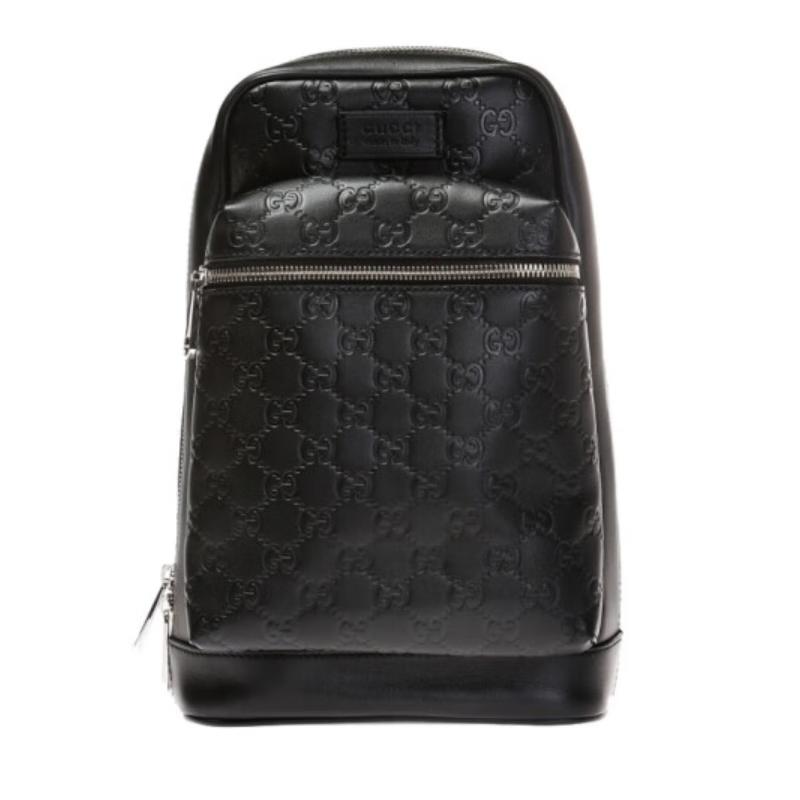 Gucci Gucci Cow Leather Crossbody Bag Shoulder Bag Sling Bag Men's Black