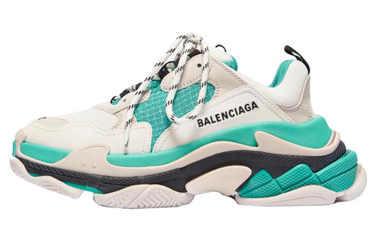 Balenciaga Balenciaga Balencaiga Triple S White Grey Turquoise Women's