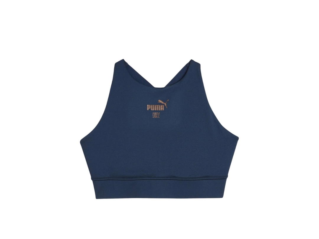 Puma Puma x First Mile Solid U-Shaped Low Support Sports Bra Navy (W)