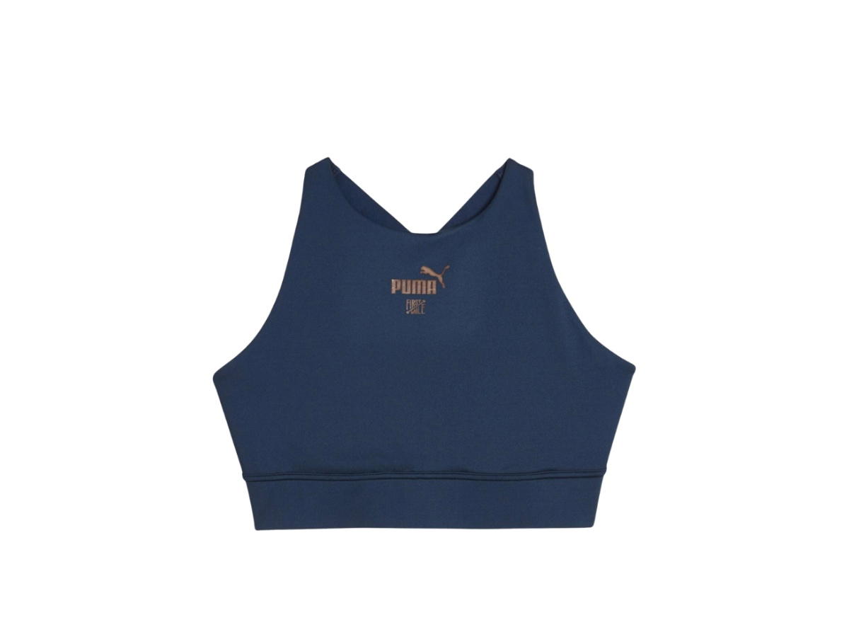 Puma Puma x First Mile Solid U-Shaped Low Support Sports Bra Navy (W)