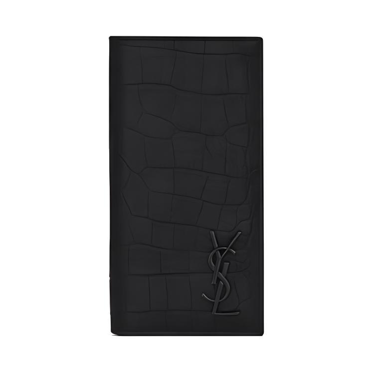 Saint Laurent Saint Laurent Genuine Leather With Sheepskin Overlay Wallet Men's Black
