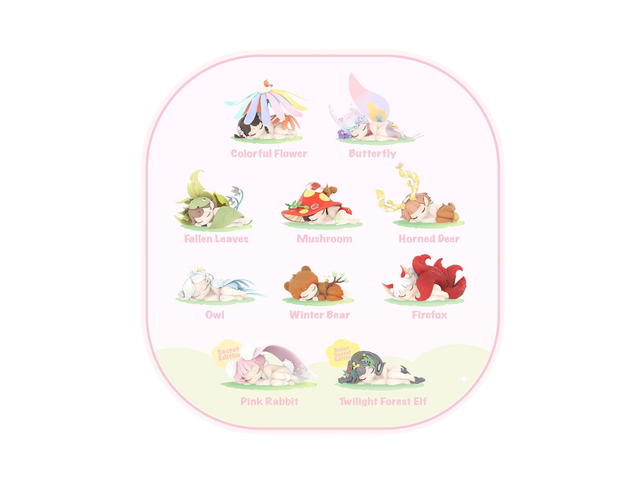 52toy 52 Toys Sleep Forest Elves Fairy Girl Series Confirmed Blind Box Whole Set - view 2