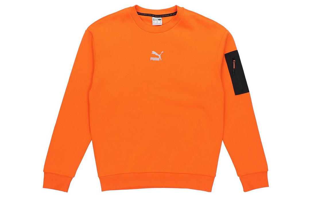 Puma Puma Casual Loose Sweatshirts Men Flame Orange