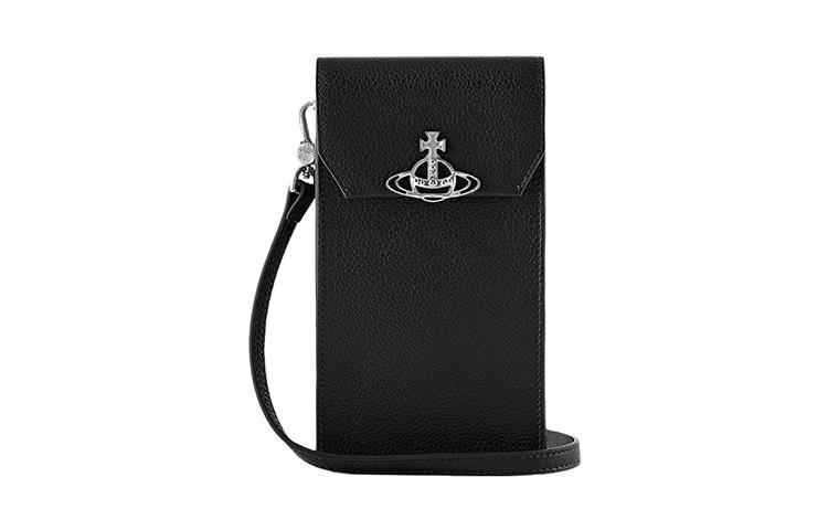 Vivienne Westwood Vivienne Westwood Grain Leather Cell Phone Pouch Women's Black