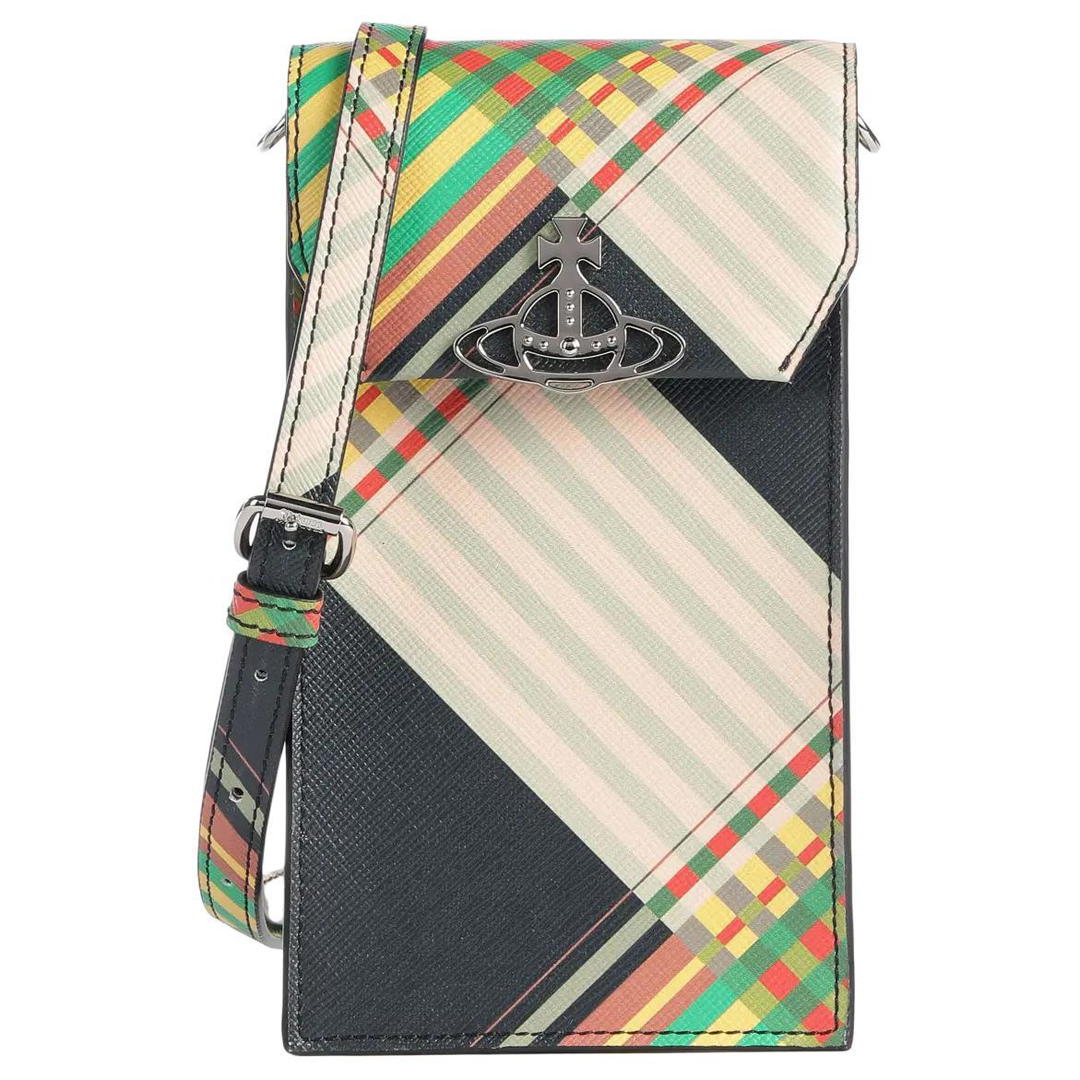 Vivienne Westwood Vivienne Westwood Artificial Leather Cell Phone Pouch Women's Green & Multicolor
