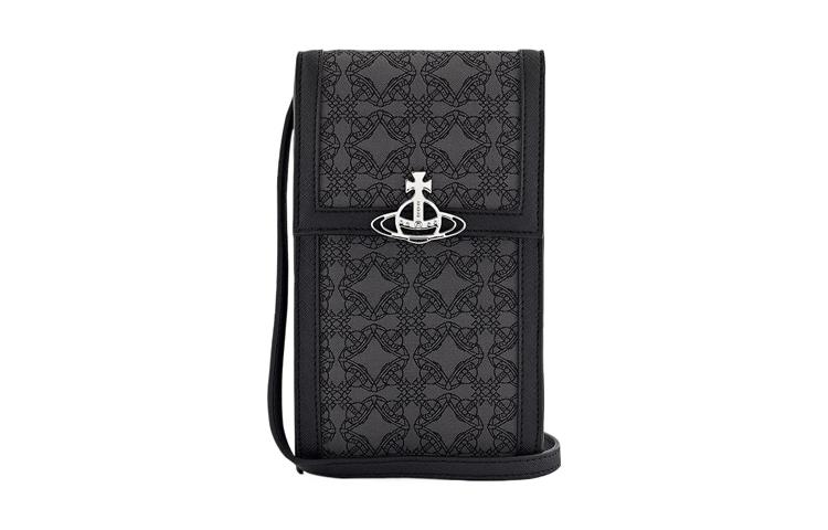 Vivienne Westwood Vivienne Westwood Polyester One Shoulder Crossbody Cell Phone Pouch Women's Black