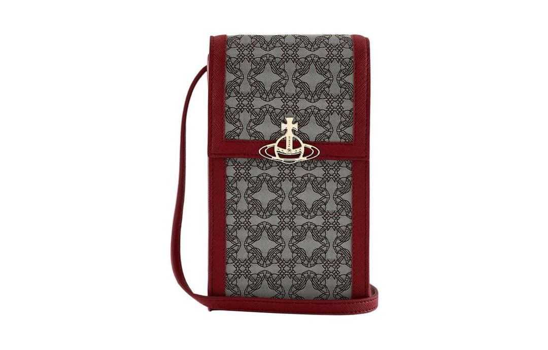 Vivienne Westwood Vivienne Westwood Polyester Shoulder Bag Crossbody Bag Cell Phone Pouch Women's Brown