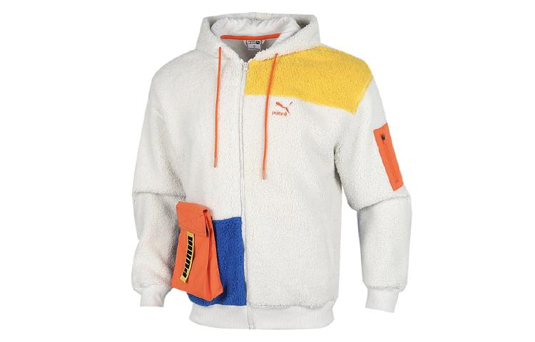 Puma Puma Velvet Jackets Men Gray Blue & Yellow