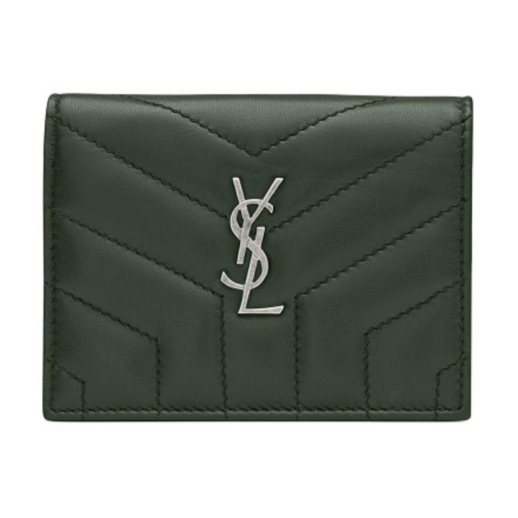 Saint Laurent Saint Laurent Sheepskin Card Holder Women's Green