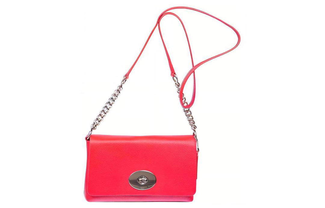 Coach Coach Leather Shoulder Bag Crossbody Bag Women's Red