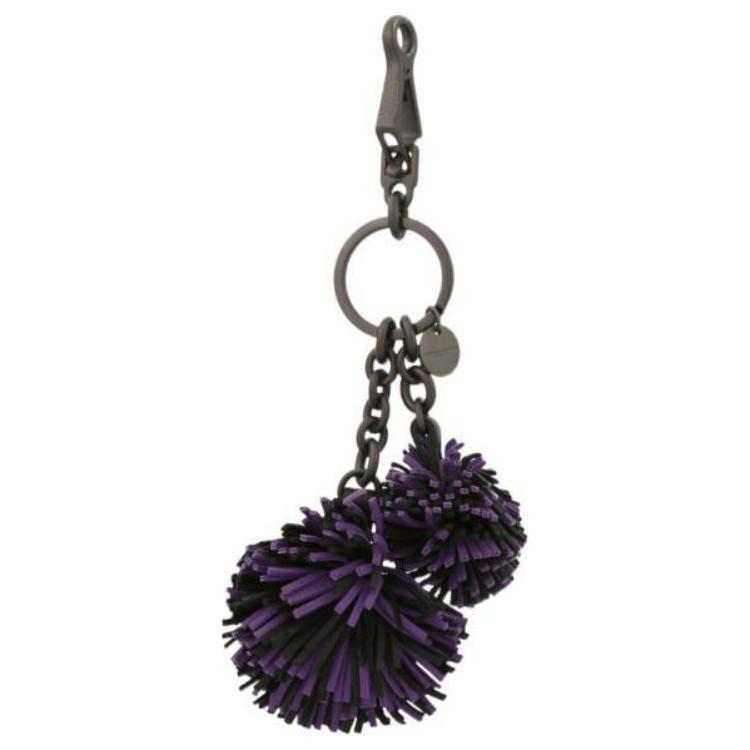 Bottega Veneta Bottega Veneta Leather Keychains Women's Purple