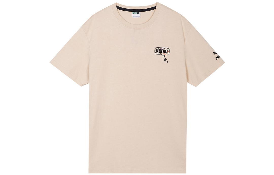Puma Puma Elevate Tape T Shirts Men Apricot