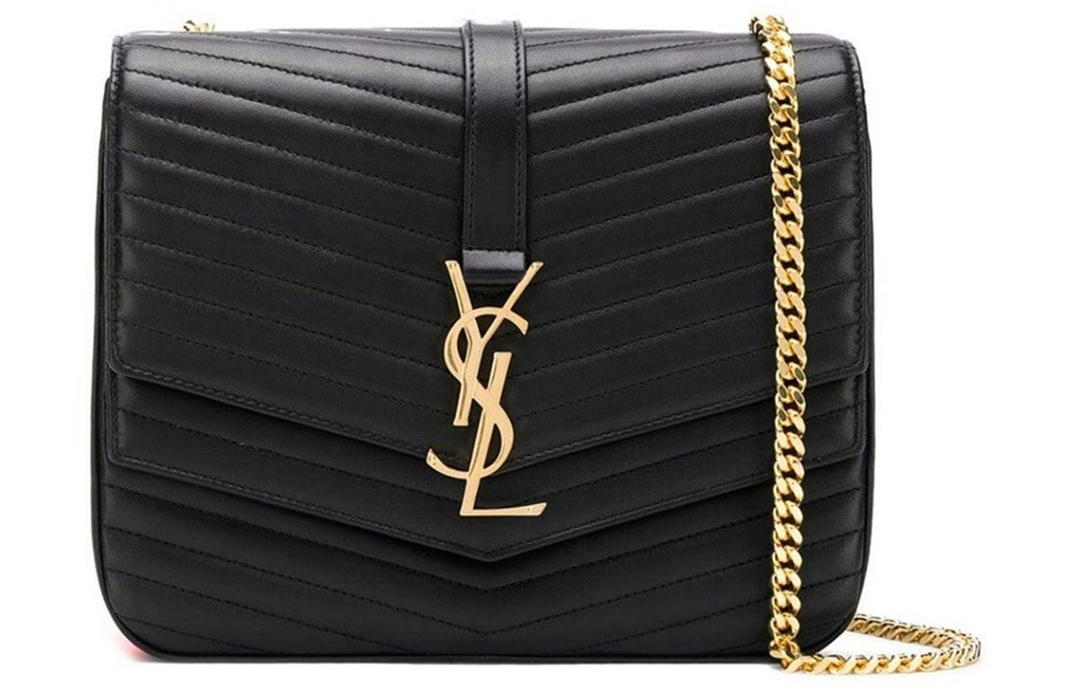 Saint Laurent Saint Laurent Quilting Lambskin Shoulder Bag Crossbody Bag Medium Size Women's Black