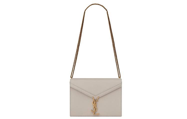 Saint Laurent Saint Laurent CASSANDRA Smooth Leather Crossbody Bag Shoulder Bag Women's White