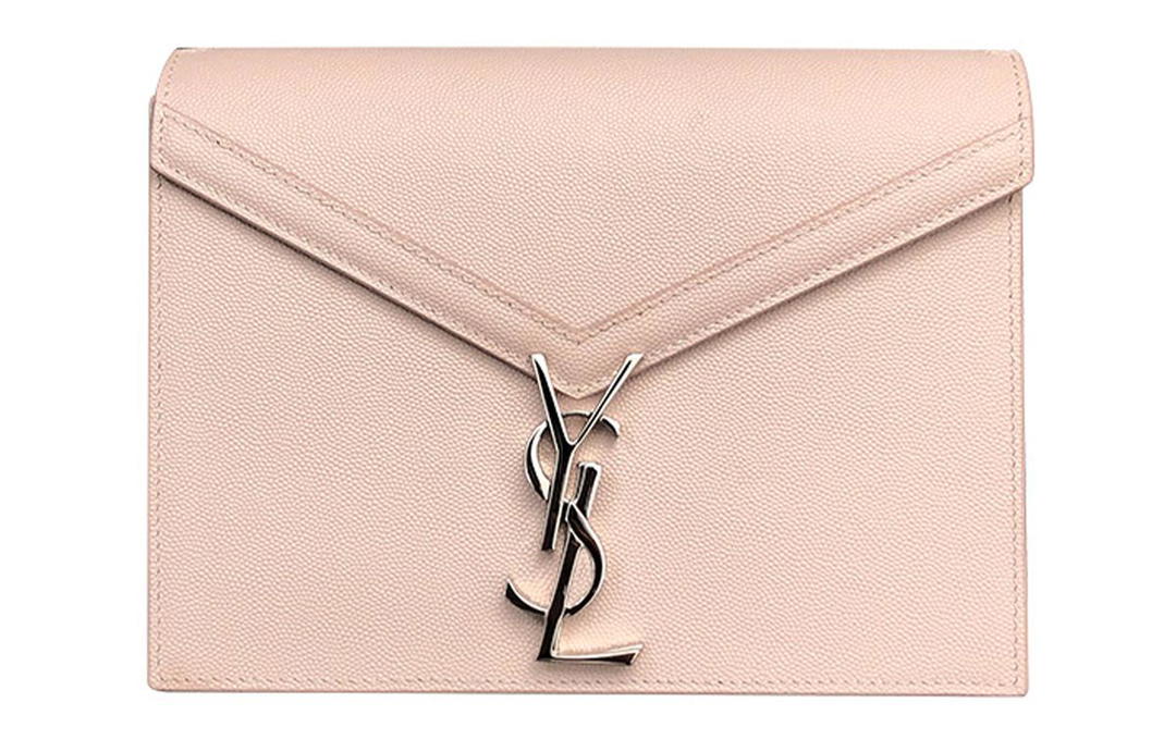 Saint Laurent Saint Laurent Grained Leather Portable Crossbody Bag Shoulder Bag Women's Pink