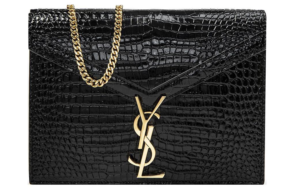 Saint Laurent Saint Laurent CASSANDRA Shiny Cow Leather Portable Crossbody Bag, Shoulder Bag Women's Black