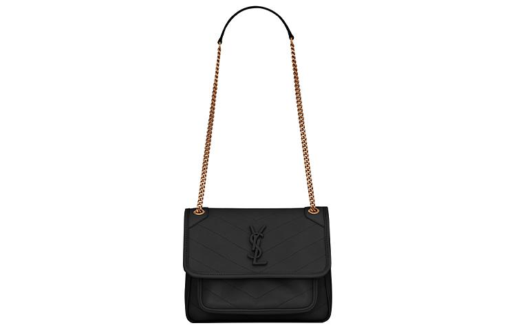 Saint Laurent Saint Laurent Quilting Lambskin Hobo Bag Chain Bag Shoulder Bag Crossbody Bag Mini Women's Black