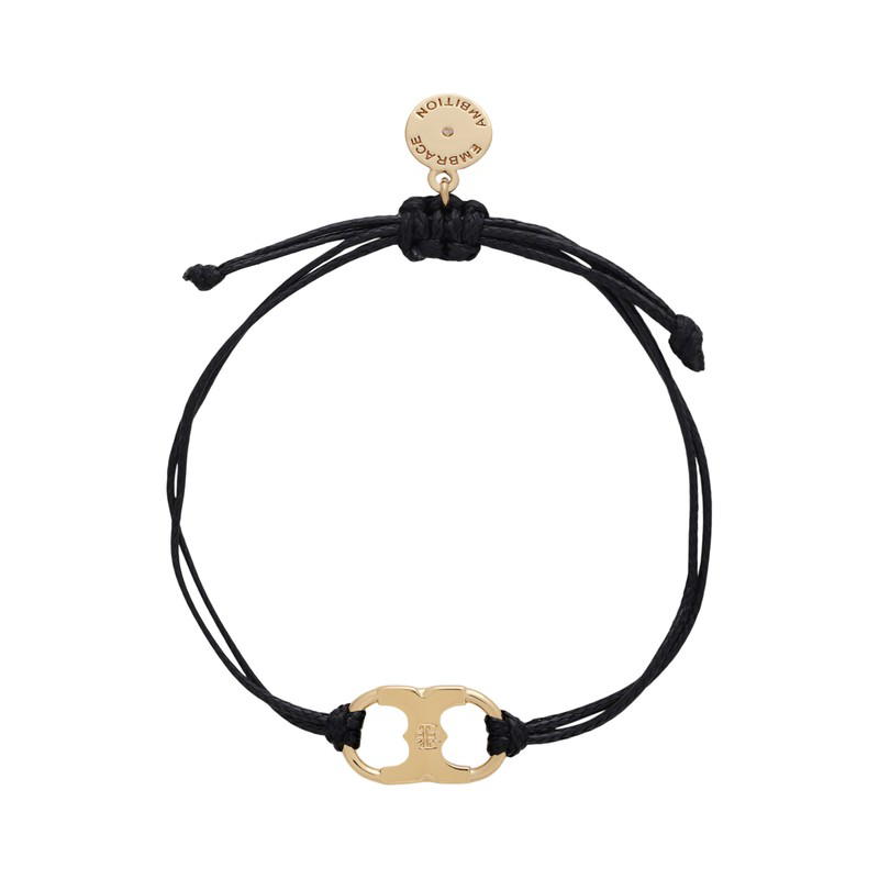 Tory Burch Tory Burch Rope Bracelet - Black/Gold