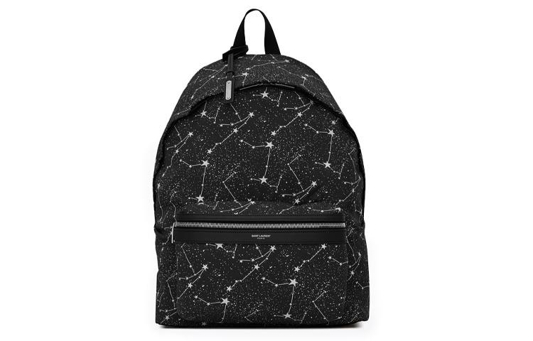 Saint Laurent Saint Laurent City Canvas With Leather Backpack Unisex Black