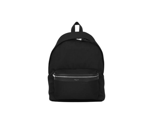Saint Laurent Saint Laurent City Backpack In Canvas Nylon And Leather Black - view 1