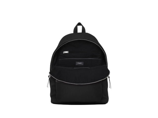 Saint Laurent Saint Laurent City Backpack In Canvas Nylon And Leather Black - view 2