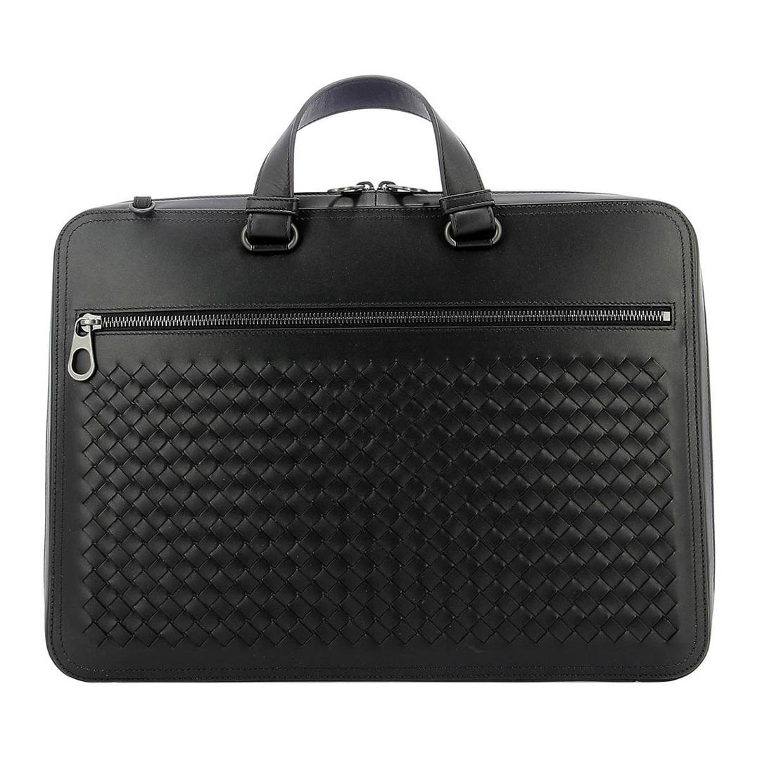 Bottega Veneta Bottega Veneta Calfskin Shoulder Bag Crossbody Bag Handbag Men's Black