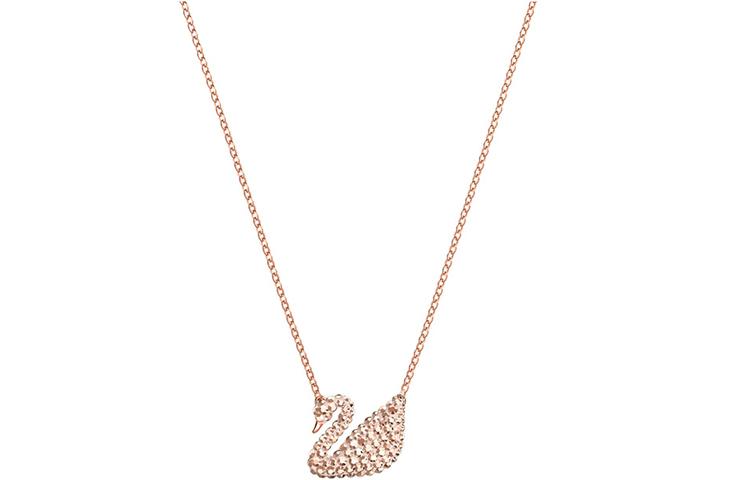 Swarovski Swarovski Rose Gold Tone Plated Swan Necklaces Women's Rose Gold