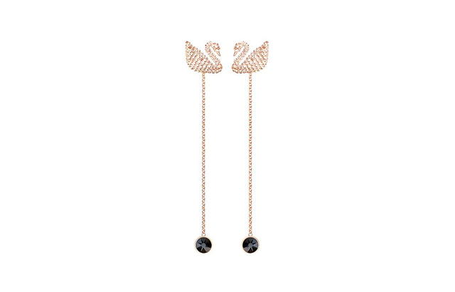 Swarovski Swarovski Swan Earrings - Rose Gold - view 2