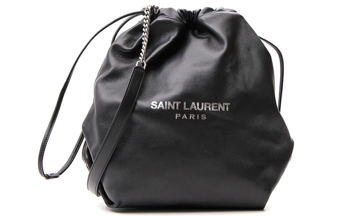 Saint Laurent Saint Laurent Lambskin Bucket Bags Shoulder Bag Crossbody Bag Women's Black