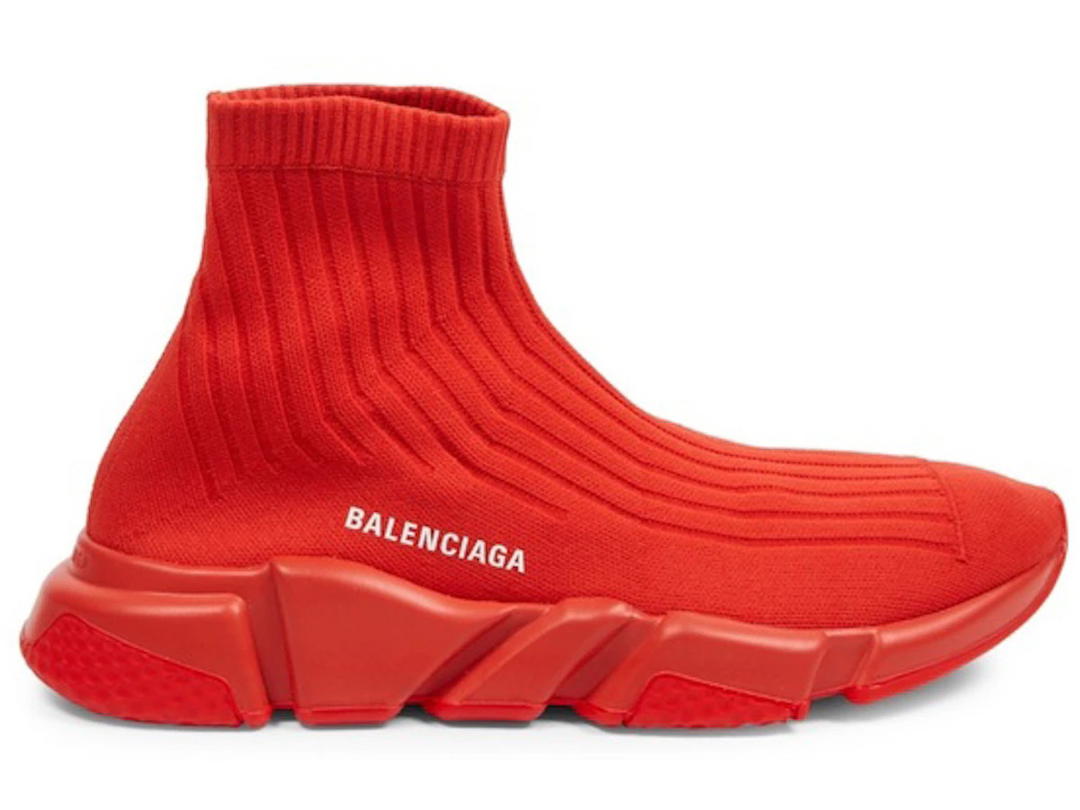 Balenciaga Balenciaga Speed Trainer Rib-Knit Rouge