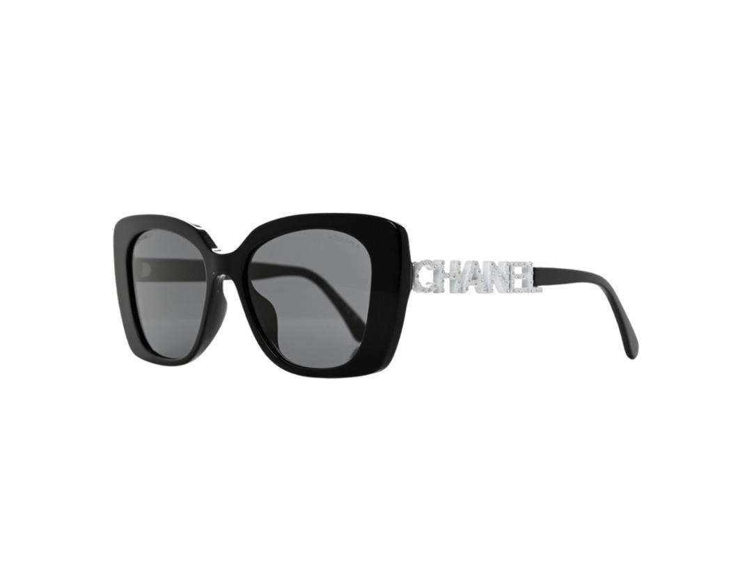 Chanel Chanel Sunglasses 5422-B-A In Black Strass Square Acetate With Black Lenses