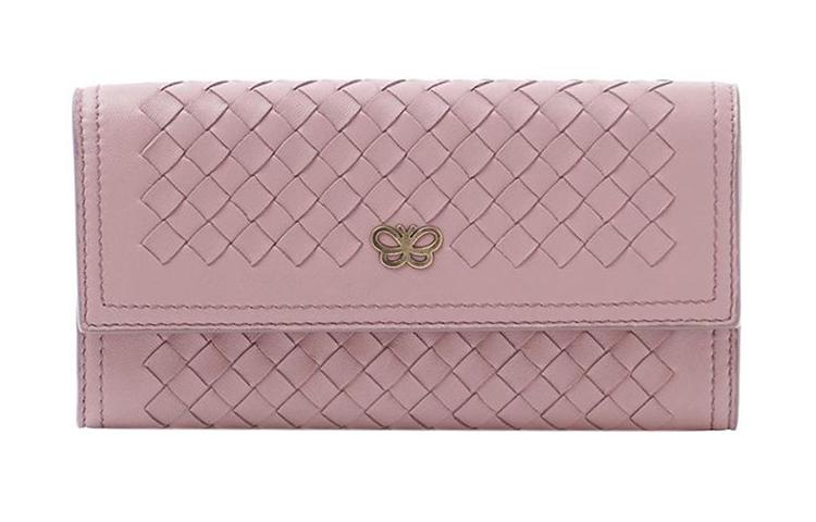 Bottega Veneta Bottega Veneta Sheepskin Wallet Women's Dusty Pink
