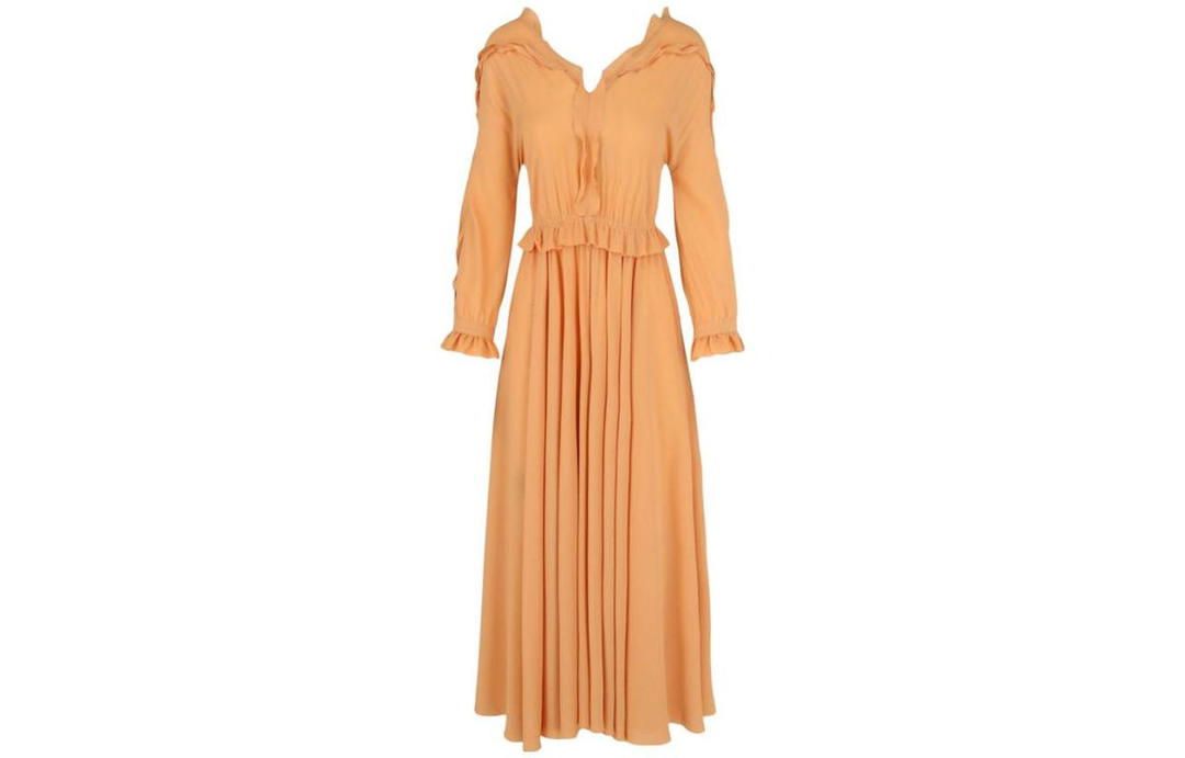 Bottega Veneta Bottega Veneta Long-Sleeved Dresses Women's Orange