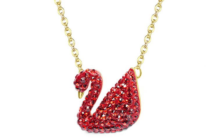 Swarovski Swarovski Swan Necklace - Gold