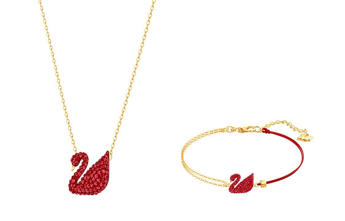 Swarovski Swarovski Iconic Swan Necklace - red
