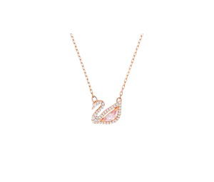 Buy Swarovski Dazzling Swan Necklace In Pink Crystals With  Rose Gold-Tone Plated  Hardware at Sasom – Authentic and Ready to Ship