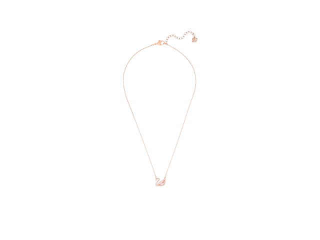 Swarovski Swarovski Dazzling Swan Necklace In Pink Crystals With Rose Gold-Tone Plated Hardware - view 2