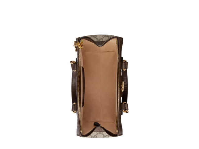 Gucci Gucci Ophidia Small Tote Bag In Ebony Gg Supreme With Shiny Gold-Toned Hardware Beige - view 4