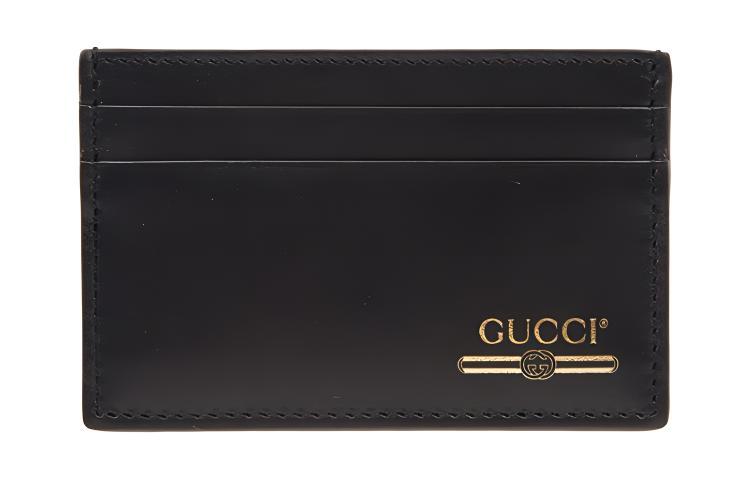 Gucci Gucci Calfskin Card Holder Regular Men's Black