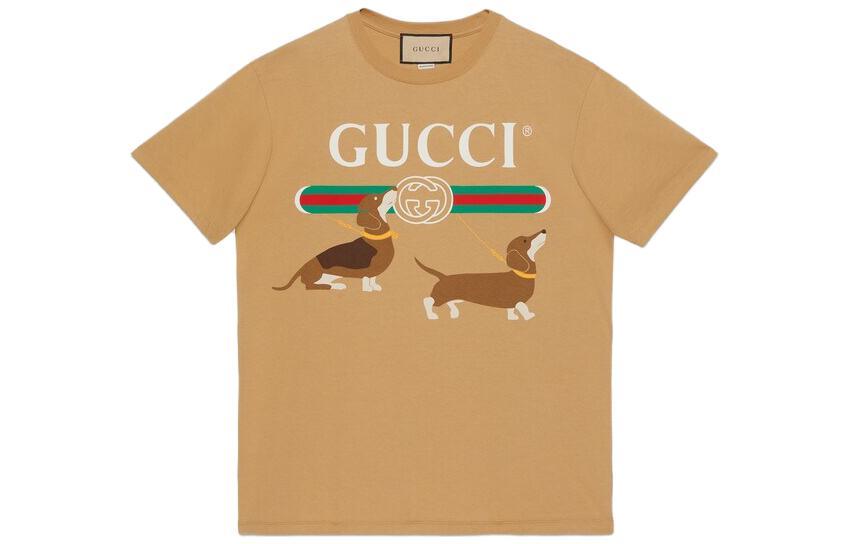 Gucci Gucci T Shirts Men Brown