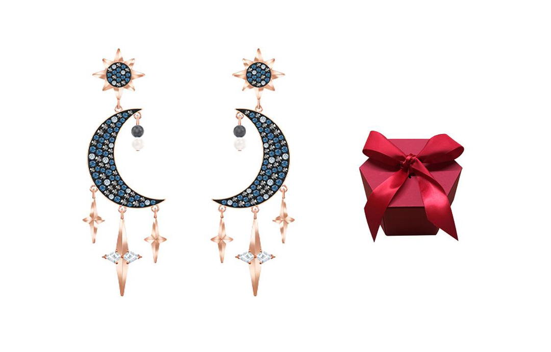 Swarovski Swarovski Symbolic Crystal Pearls Earrings Women's Blue