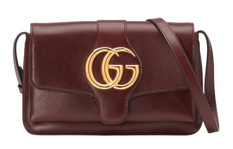Gucci Gucci Arli Leather Shoulder Bag, Crossbody Bag Small Size Women's Burgundy