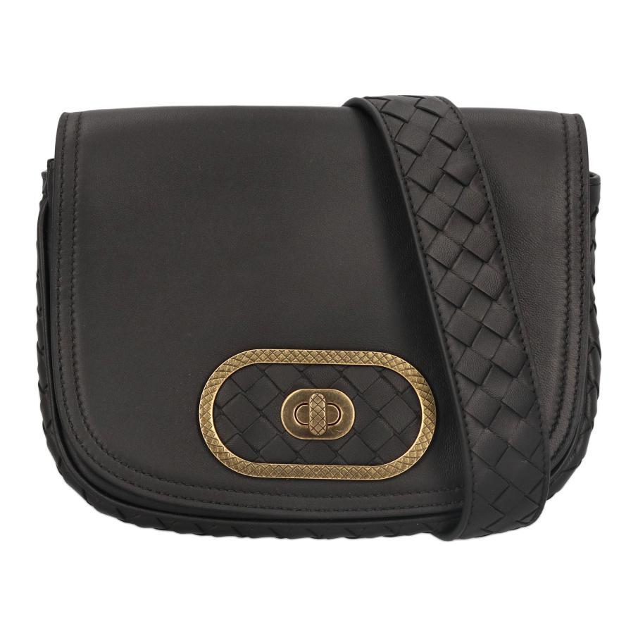 Bottega Veneta Bottega Veneta Leather Crossbody Bag Shoulder Bag Women's Black