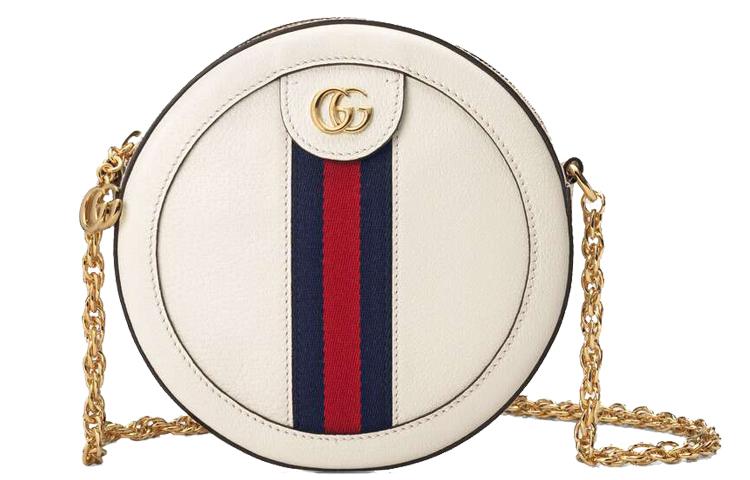 Gucci Gucci Leather Round Bag Crossbody Bag Shoulder Bag Women's White
