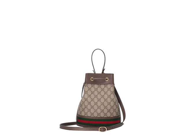 Gucci Gucci Ophidia GG Small Bucket Bag In Beige Dark Brown GG Supreme With Gold-Toned Hardware - view 3