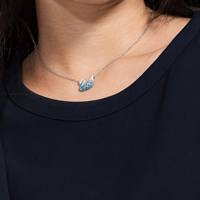 Swarovski Swarovski Iconic Swan Necklace - Blue - view 5