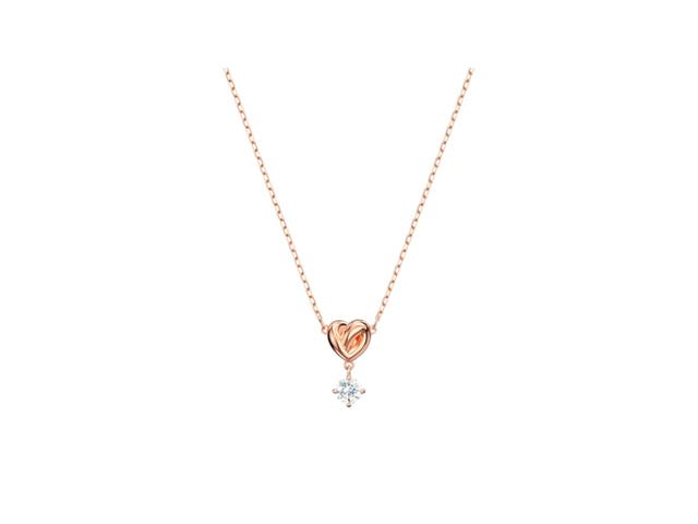 Swarovski Swarovski Lifelong Heart Pendant Necklace White Rose Gold - view 2